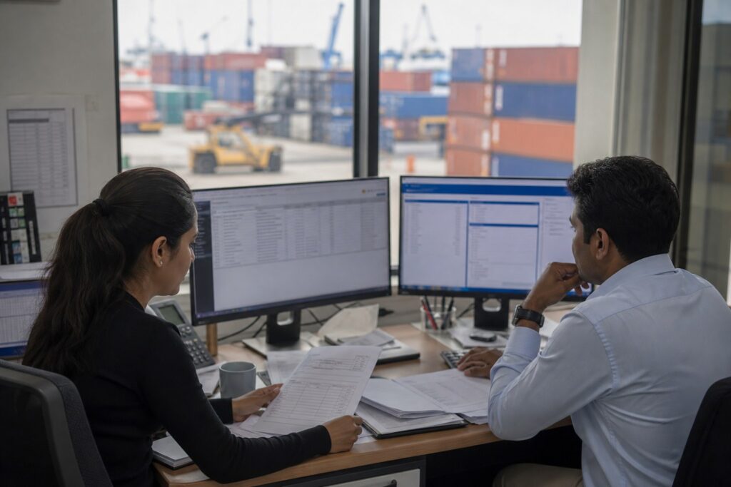 Billing and financial automation workflow for container yard operations