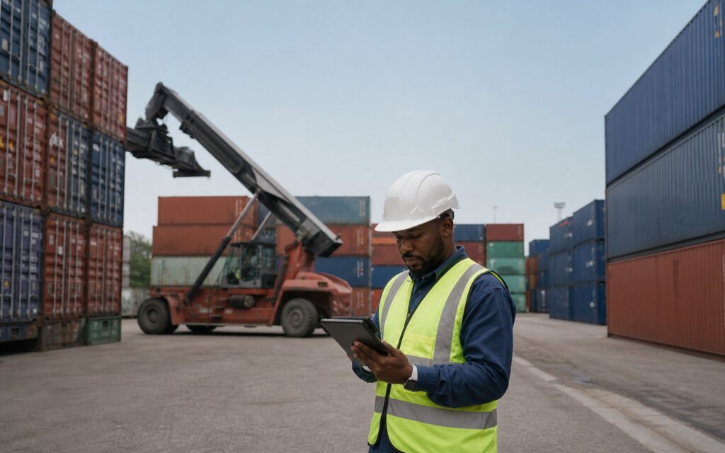 Container yard management system module for depots and terminals