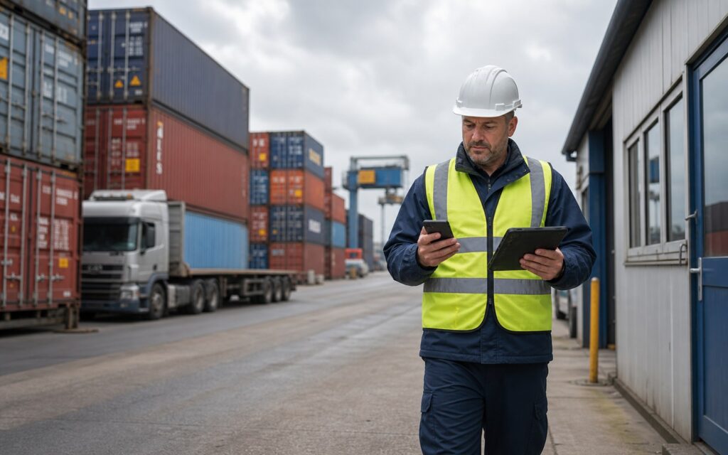 Mobile cloud access for container yard and depot operations teams