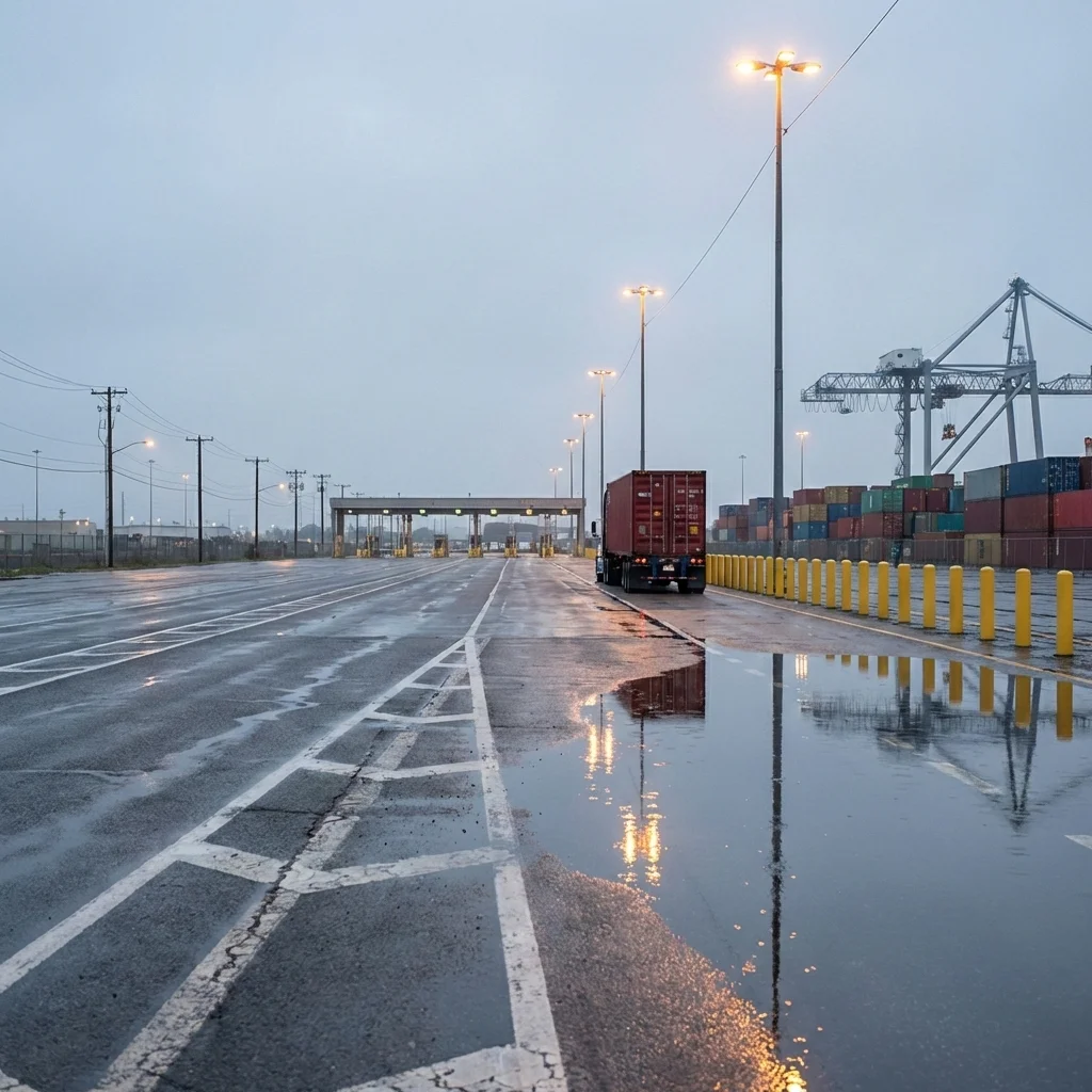 Container terminal gate automation with OCR recognition and truck appointment system